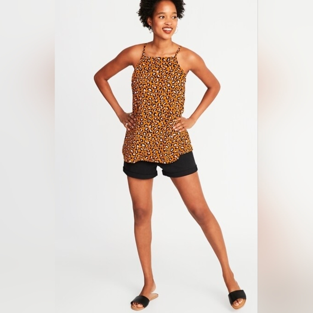 Old Navy Animal Print Halter Top